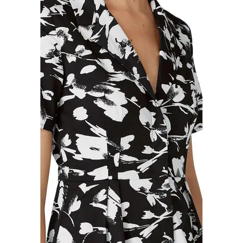 Jason Wu Collection Black White Floral Dress 8 Timeless Button Up Cottagecore