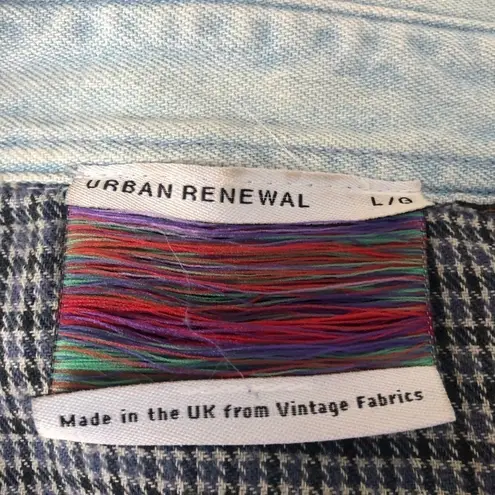 Urban Renewal denim long sleeved ruffle hem shirt