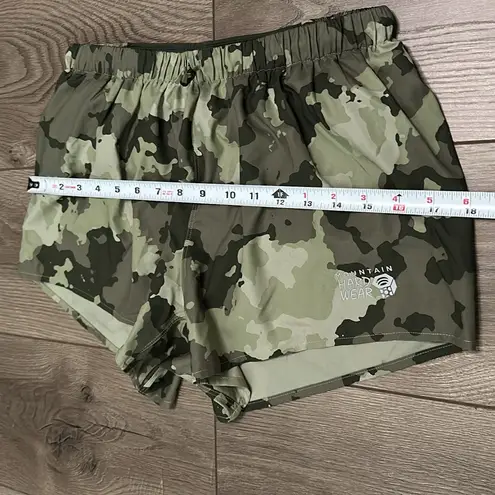 Mountain Hardwear Shade Lite 3” Green Camo Lined Hiking Running Shorts Size XS