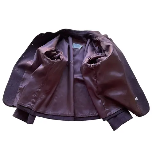 Pendleton Wool Blazer Jacket Purple Size 16 XL Mock Neck Business Office formal