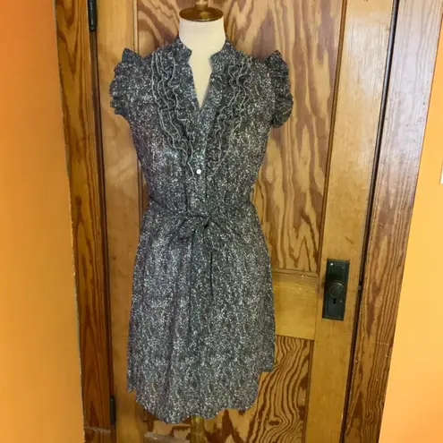 Style Rara Feminine floral ruffled midi dress