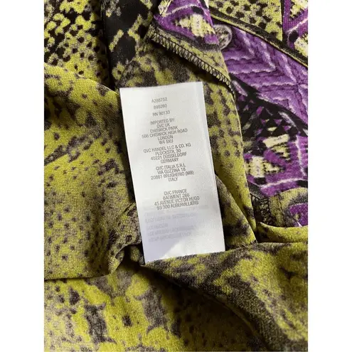 Wearable Art Floral tunic blouse Top 1x Yellow