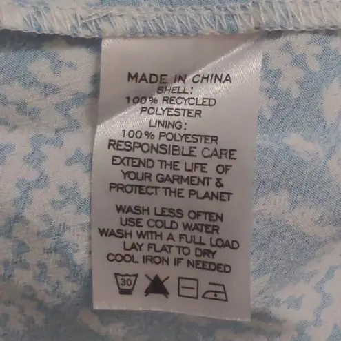 Hill House The Mirabel Skirt Trailing Vine Blue Linear Floral Poly Crepe XL New