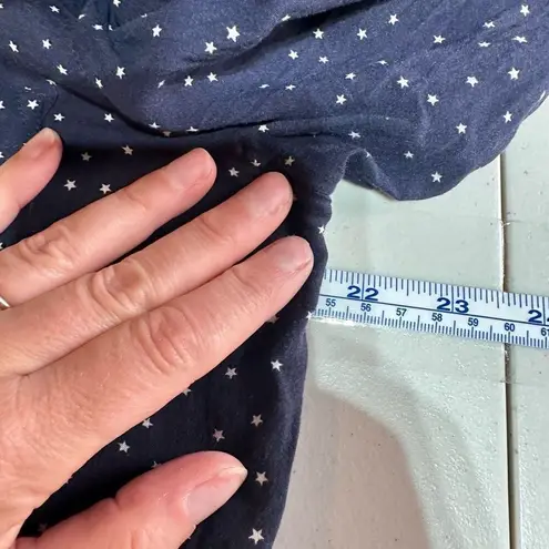 Grand & Greene blue star print size large button down long sleeve casual shirt