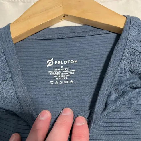 Peloton blue striped loose fitting muscle tank top women’s size medium