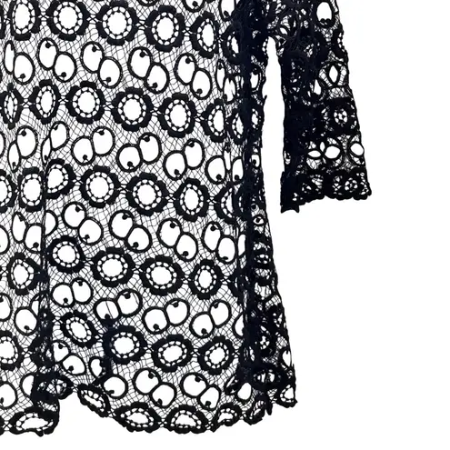 Black Lace Top XL Sheer Summer Festival Concert Fairy Grunge Beach Coverup