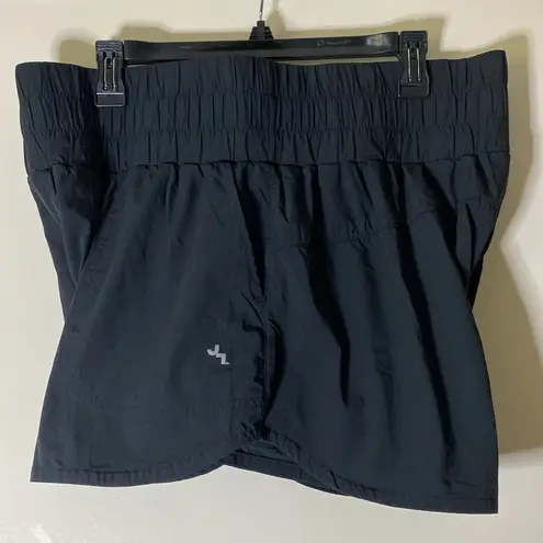 JoyLab Women’s JOY LAB Layered Wide waistband Running Athletic Shorts black lined LN