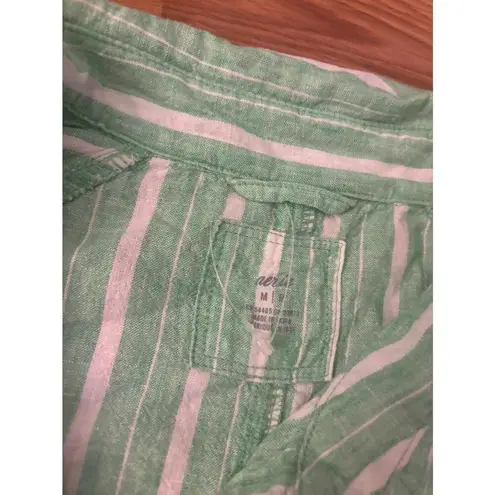 Aerie  Striped Button Up Top Size Medium