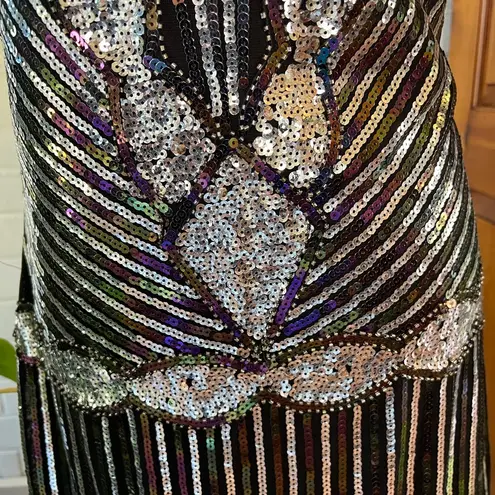 Leslie Fay sequined party cocktail sheath mini dress size XL