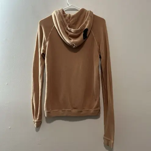 Free City  SUPERFLUFF LUX pullover hoodie in Camel Light Brown Size Small