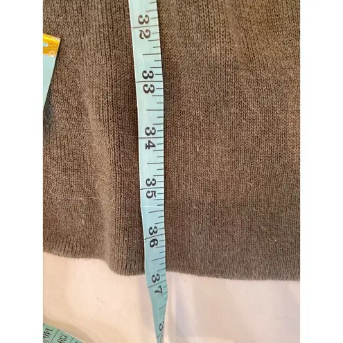 H by Halston Open Front Cardigan Sweater Olive Green EUC Sz M Cotton Blend