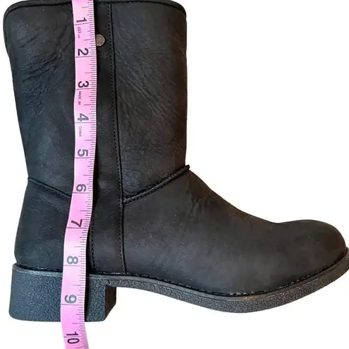 Abeo Pro Burlington Oiled Leather Shearling Boot Black Size 7.5