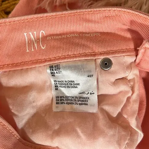 Inc international I.N.C. International Concepts Size 4/27 Pink Frayed Jean Shorts