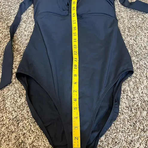 Lauren Ralph Lauren Black One Piece Swimsuit Sweetheart Neckline Halter Size 12