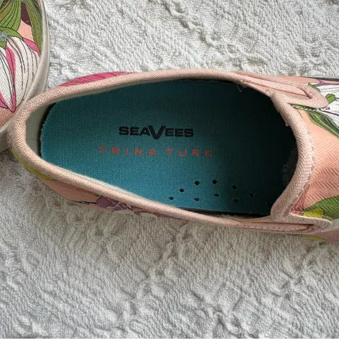 Seavees Pink and Green Floral Canvas Sneakers