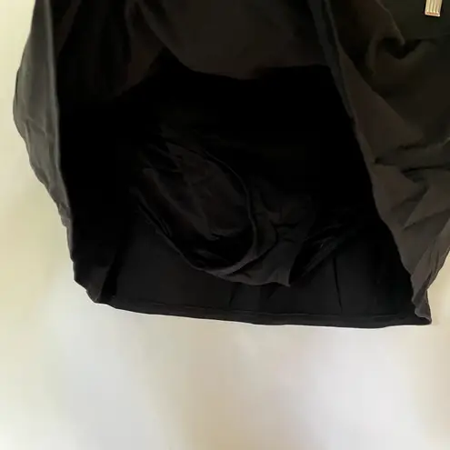 Lands' End black miniskirt athleisure built in panty nylon women' size 16P