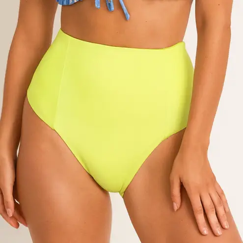 Calia NWT High Waisted Sculpting Bikini Bottoms | Neon Yellow Swimwear Size M