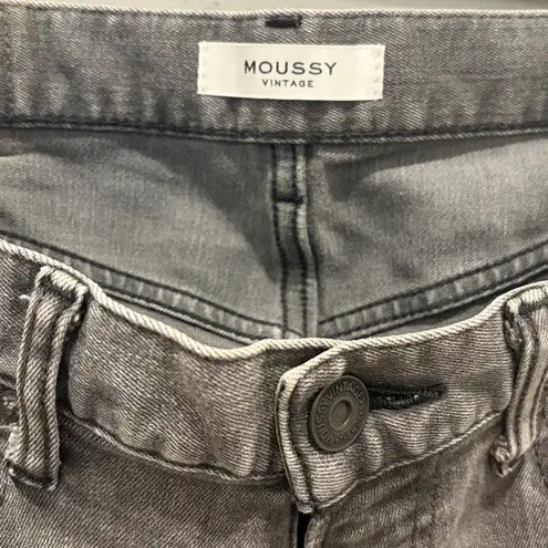Moussy Vintage Cadet HOWA Skinny Cropped Jeans in Black / Grey Size 28