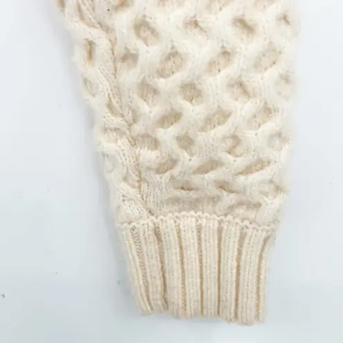 ASTR THE LABEL Womens Imani Cream Cable Knit Cropped Shrug Fisherman Sweater M Size M