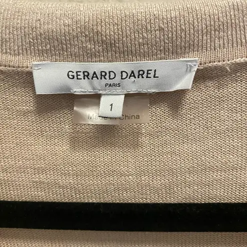 Gerard Darel  Lealine Linen Polo Sweater Size M