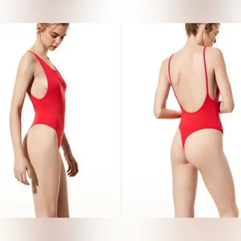 Aritzia TNA Red 90’s Cozumel Bodysuit Low Back Size XXS