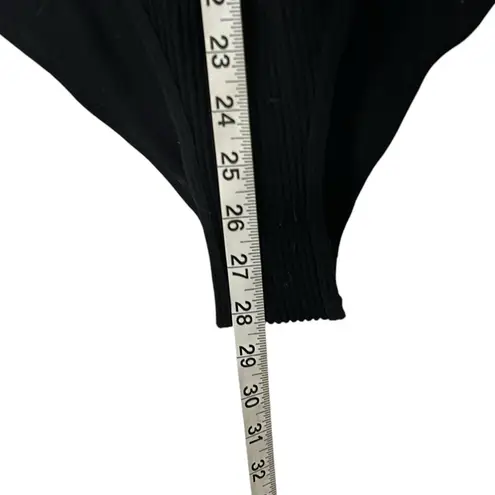 Aura Black Bodysuit Tank Top Shirt Womens Size Medium Large Stretchy Soft Design