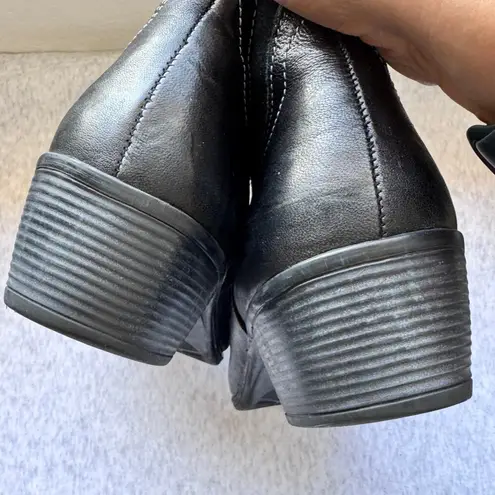 Munro Laramie Black Leather Suede Western Style Bootie Size 9N