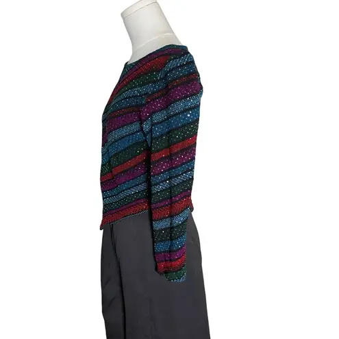 St. John St. John Evening Sequin Stretch Knit Asymmetrical Top Size 8 Cocktail Party