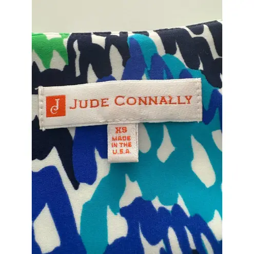 Jude Connally Lexi Dress Women XS Blue Green Ocean Waves Jude Cloth Beach