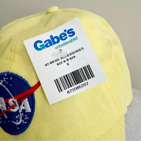 NASA Dad Hat Mens Womens Pastel Yellow Adjustable Fun Space Science Novelty Gift