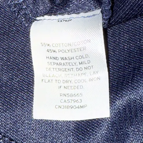 Caslon Womens Navy Blue Knit Blazer Jacket Cardigan Shawl Collar Size M