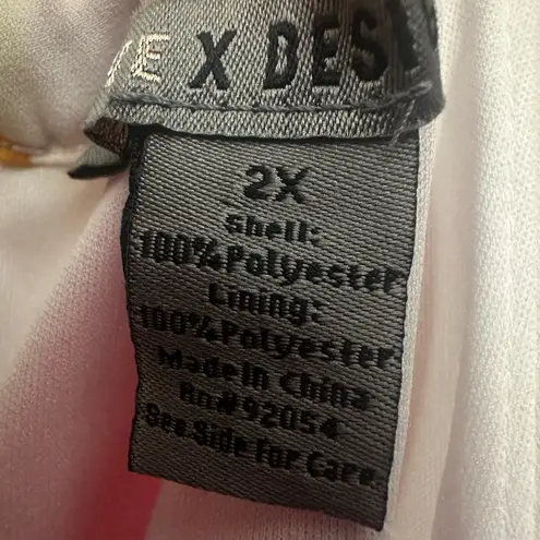 Love by Design Love X Design Beach House Sleeveless Dress Size 2X Chain Print Halter Maxi NWT