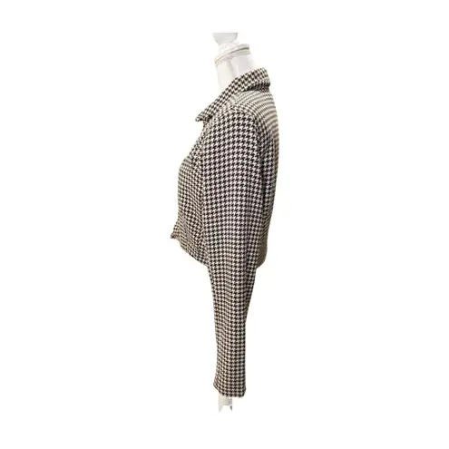 DL1961 New Cropped Houndstooth Button-Up Jacket, Medium