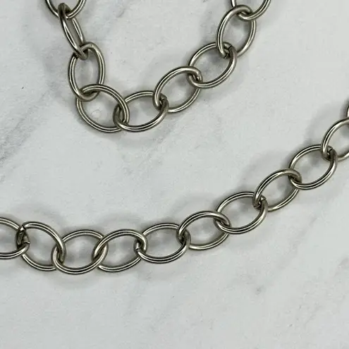 George Washington Coin Charm Chain Belt XS/Small (S) Y2K ✨ Silver