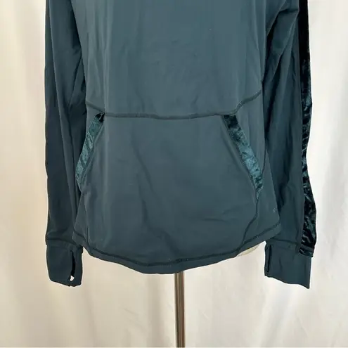 FLX Activewear Top Long Sleeve Womens Large Travel Leisure Mock Turtleneck Teal Green