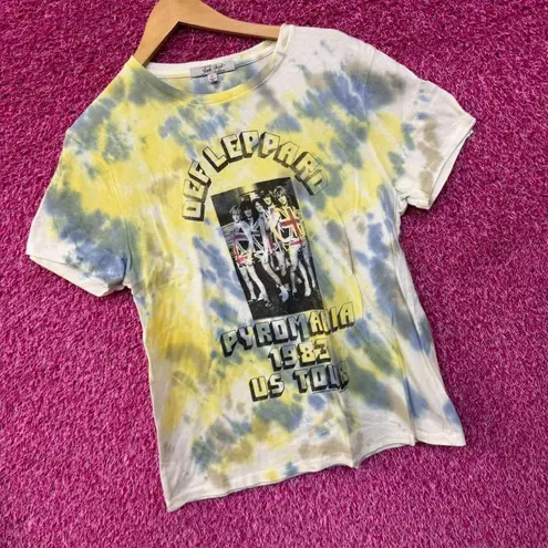 Def Leppard Pyromania 1983 US Tour Heavy Metal Tie Dye Top M