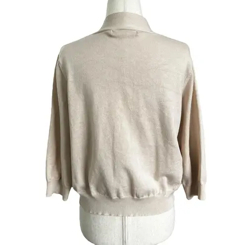 Grace Karin Beige Knit Cardigan Women Size Medium | 65-34