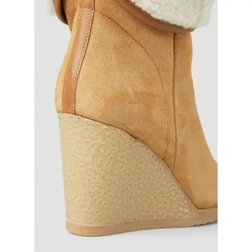 Isabel Marant Totam Shearling Wedge Boots 40