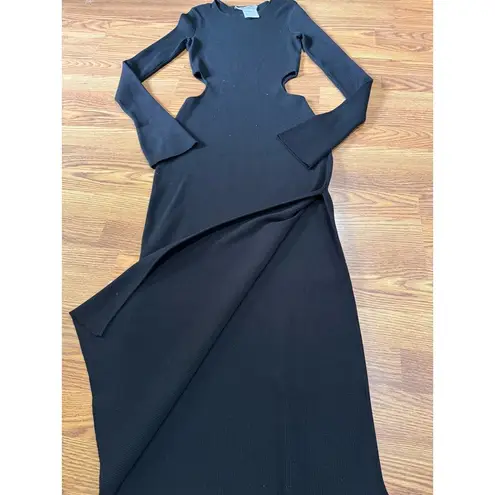 Mach & Mach bodycon Ribbed Cutout Long Sleeve Sweater Dress size L