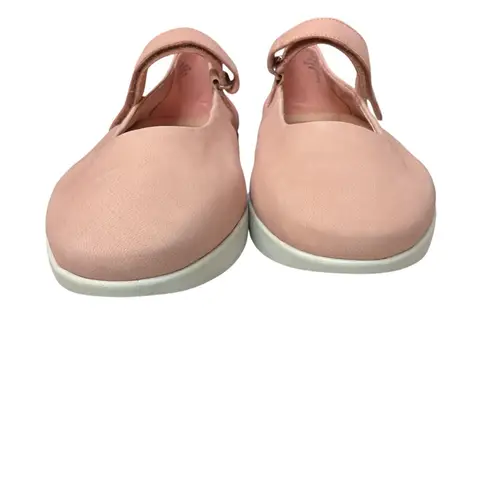 Easy Spirit Women's Cacia Round Toe Mary Jane Leather Ballet Flats Pink Size 9 W