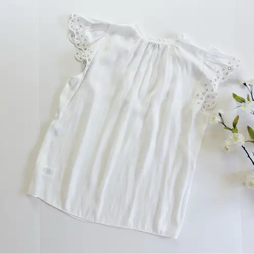 Ramy Brook Women’s Hermine Top Short Sleeve White