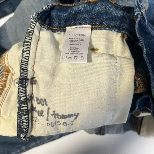 EB Denim 27 OG Reinvented Reclaimed Distressed Denim Jeans Blue