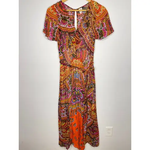 Akemi + Kin Anthropologie Murol Wrapped Boho Maxi Dress size 12