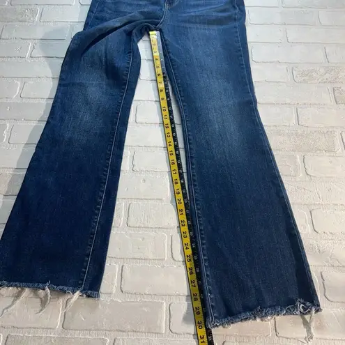Judy Blue Jeans Womens 11/30 Blue Boot Cut Medium Wash Frayed Hem Stretch Denim