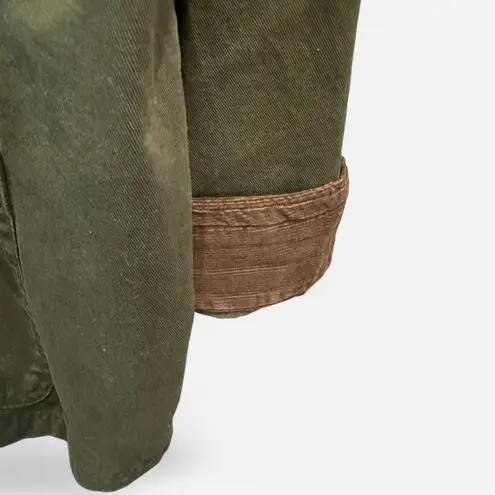 Vintage Cabin Creek Barn Coat Army Green Corduroy Trim Classic Preppy 2XL Size XXL