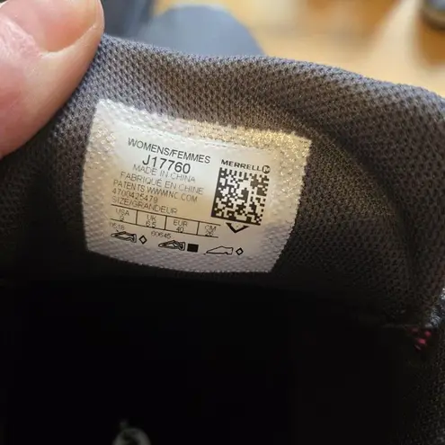 Merrell Women Size 9 Grey Purple ISIX8 PRO Work Shoes Oil Slip Resistant Sneaker