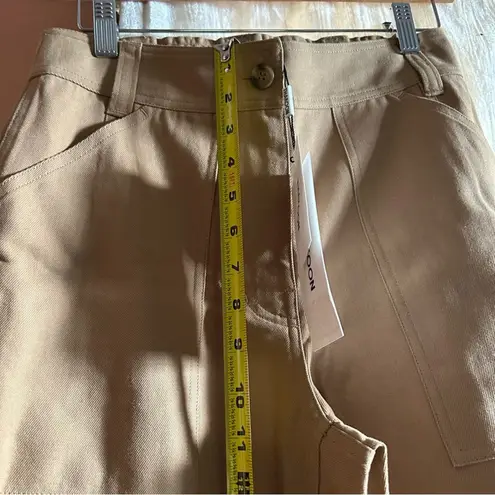 Thakoon Cargo Straight Leg Trouser Pants Utility Twill Camel Tan NWT Size 4
