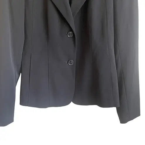 Rafaella Jacket Women Blazer 6 Black Collared Pockets Classic Workwear Office