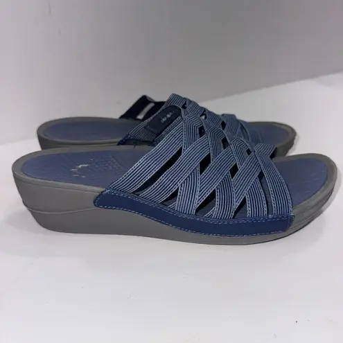 Baretraps Blue Beverly Comfort Slip On Gorpcore Outdoor Wedge Sandals Size 10M