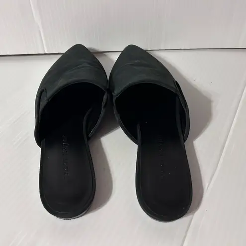 Jenni Kayne Oiled leather black mule slip on flat shoe EU 37 / US 7